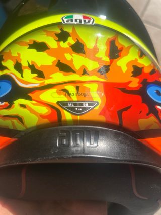 Casco AGV Original Naranja y Amarillo