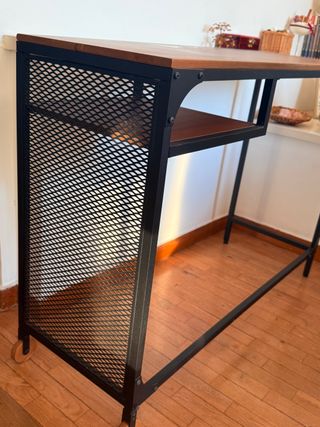 Mesa alta FJÄLLBO Ikea madera y metal