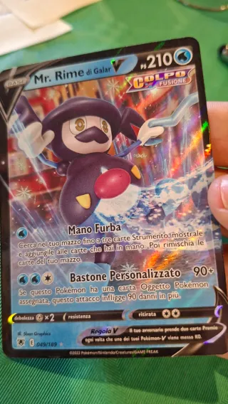 Carta Pokémon Mime di Galar V Ps. 210