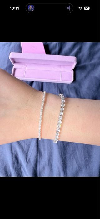 Pulsera Tenis Swarovski Zirconia Plata 925.