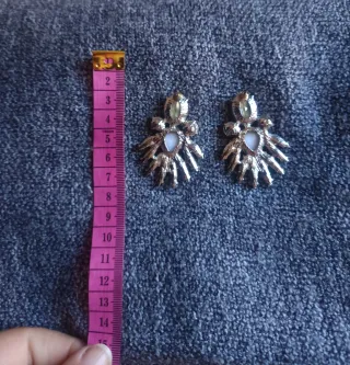 Pendientes estilo Vintage Verde Claro y Blanco