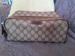 Beauty case Gucci beige/marrone