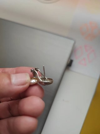 Pendientes de perla y plata