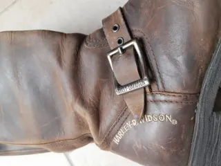 Stivali Harley Davidson Pelle Marrone con zip