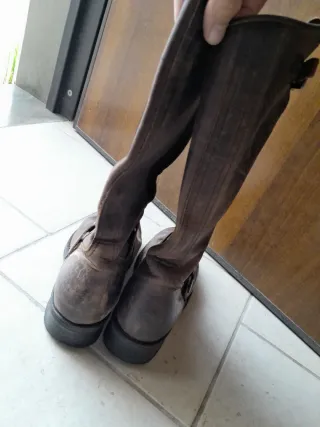 Stivali Harley Davidson Pelle Marrone con zip