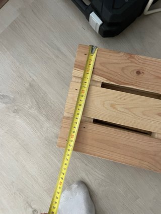 Estantería de madera natural 40x30 y 21x80