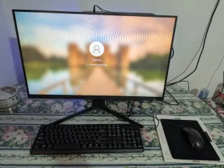 PC y Monitor Negro