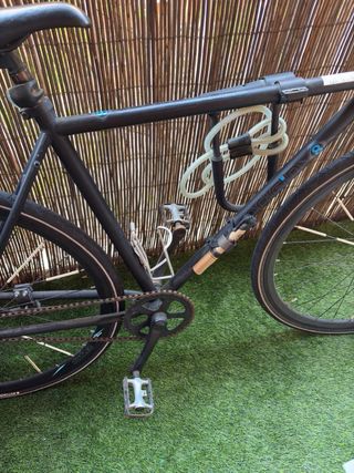 Bicicleta Fixie Negra con Freno delantero