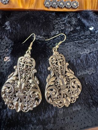 Pendientes Vintage Filigrana Dorados