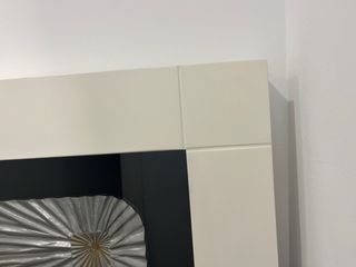Cuadro Marco Blanco Plata