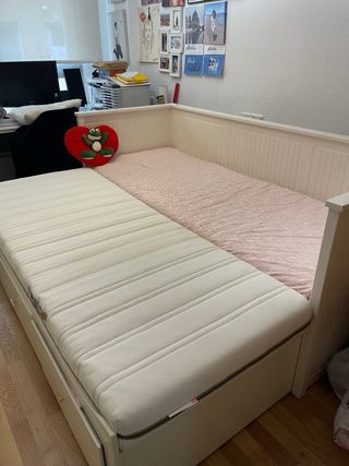 Cama nido blanca con cajones  Ikea 200x80cm