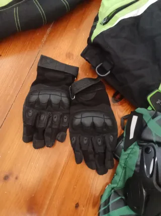 Chaqueta moto FLM con protecciones Guantes/ rodill