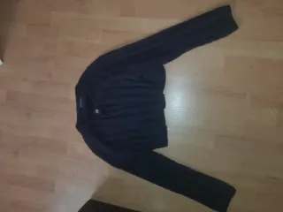 Conjunto lana crop top negro