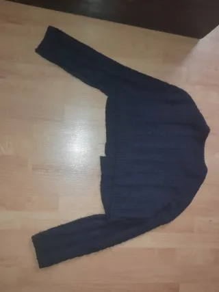 Conjunto lana crop top negro