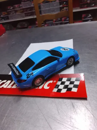 Scalextric Porsche 911 GT3 Cup Azul escala 1.32