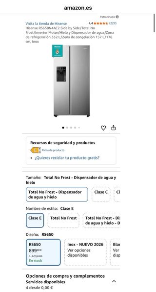 Frigorífico Hisense RS650N4AC2