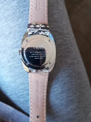 Reloj Neo Mujer Piel Serpiente Beige/Gris