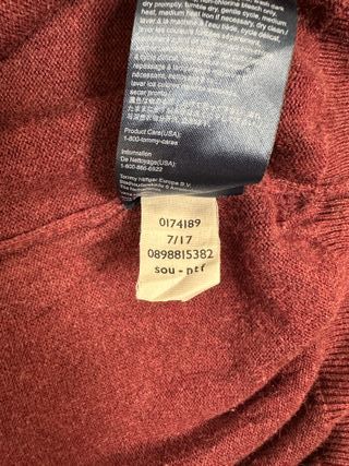 Jersey Tommy Hilfiger Rayas Borgoña