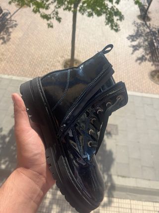 Botas azules brillantes mujer