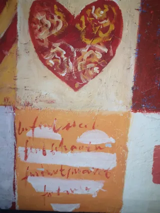 Pintura obra de arte Happy Heart