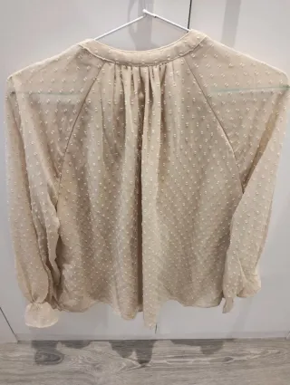 Camisa Sfera volantes beige talla L