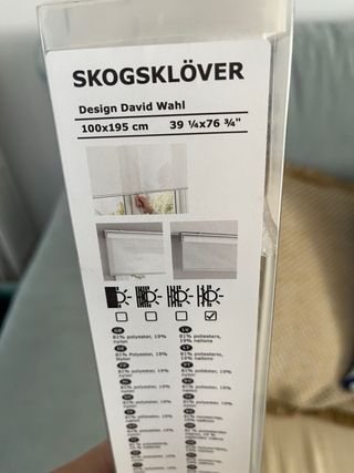 Estor IKEA Blanco 100x195cm. Sin estrenar.