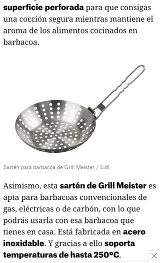 Sartén Grill Meister para Barbacoa