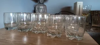 Juego de 12 vasos de cristal