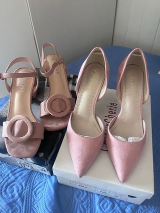 Zapatos de tacón rosa talla 36