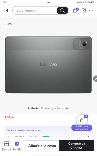 Tablet Lenovo Gris