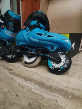 Patines en línea azules talla 36