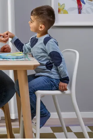 Silla alta blanca infantil Ikea Urban