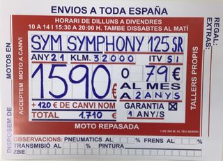 Symphony 125 SR Scooter Negra