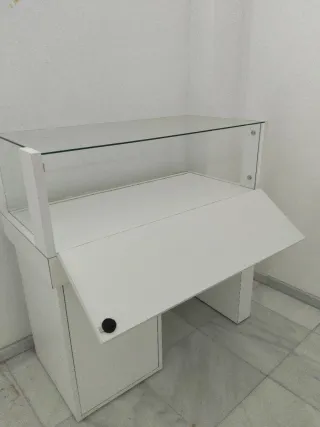 Mostrador expositor cristal y madera