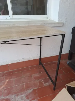 Escritorio 120cm madera y metal