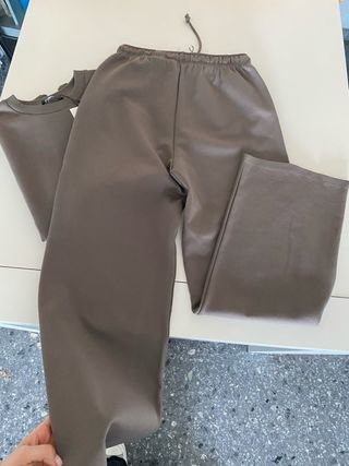 Conjunto Chándal Zara Marrón Talla M