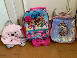 Lote Mochilas Infantiles: Unicornio y Shimmer