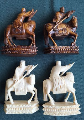 Ajedrez Chino. Hueso Tallado. Vintage.