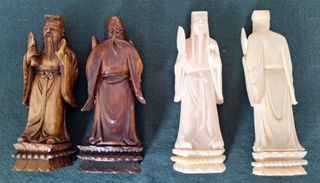 Ajedrez Chino. Hueso Tallado. Vintage.