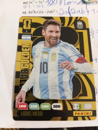 Cromo Messi Golden Ball Mundial
