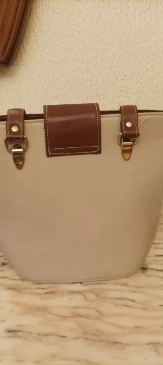 Bolso Beige y Marrón,Piel