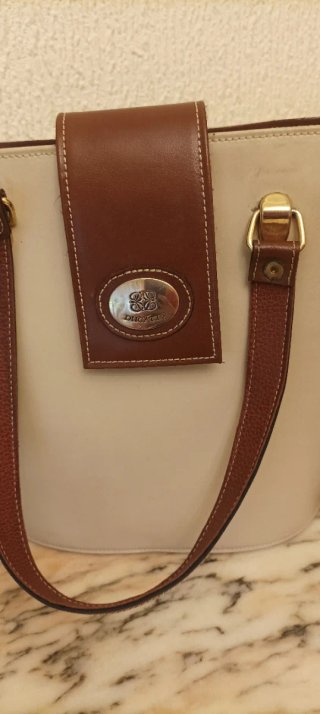 Bolso Beige y Marrón,Piel