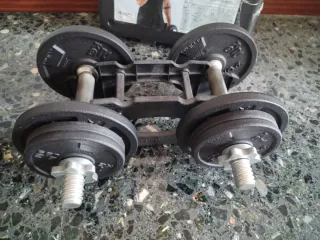 Kit Mancuernas 20 kg con Soporte