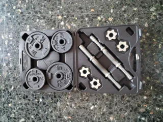 Kit Mancuernas 20 kg con Soporte