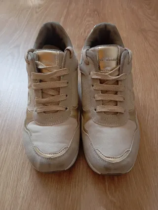 Zapatillas Don Algodón Talla 36 Beige/Oro