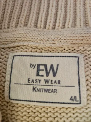Jersey Easy Wear cuello alto beige