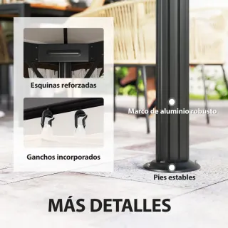 Cenador Jardín 4x3m Pabellón Gazebo