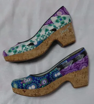 Zapatos Desigual plataforma multicolor