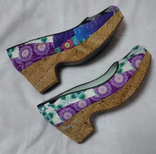 Zapatos Desigual plataforma multicolor
