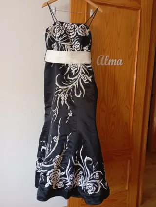 Vestido Sonia Peña Negro y Blanco